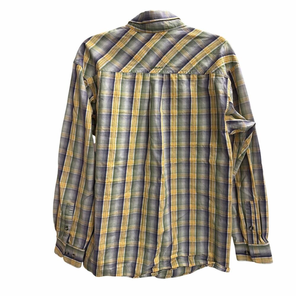 Ariat Plaid Western Shirt Small Ranch Core Outdoor Dad Style - Picture 3 of 6